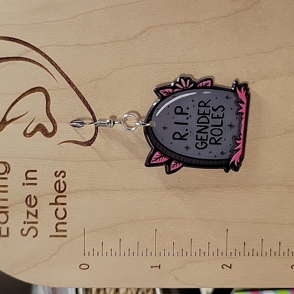 RIP Gender Roles Femcore Drop Earrings - Picture 3 of 7